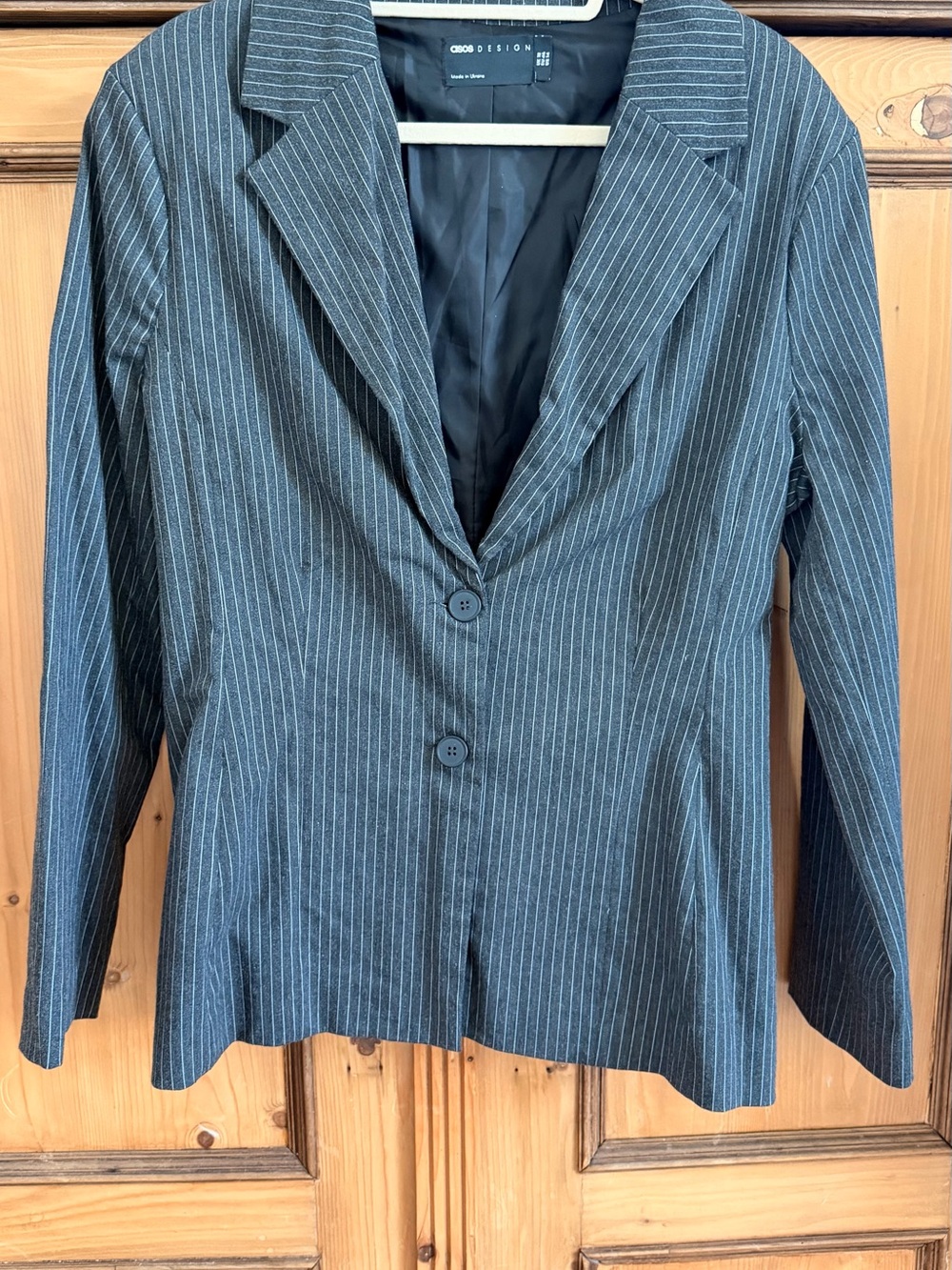 NWOT ASOS Charcoal Pinstripe Blazer